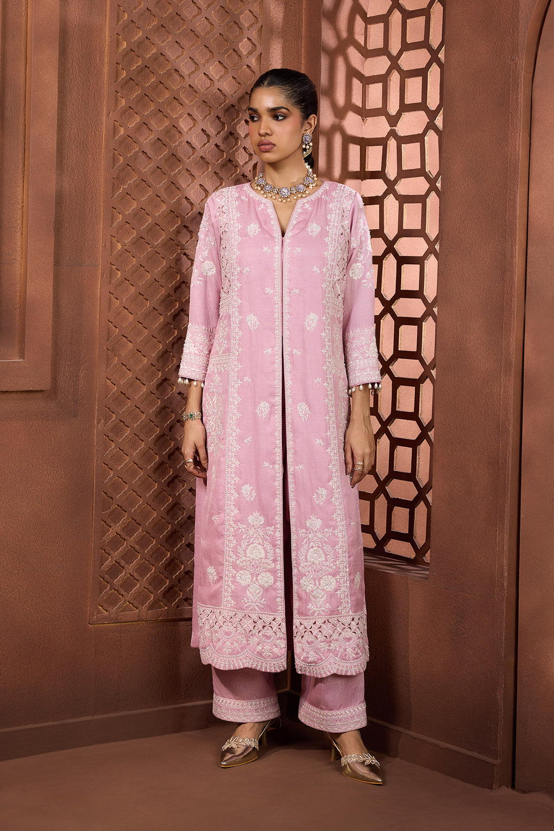 Gulabi Jaal Set