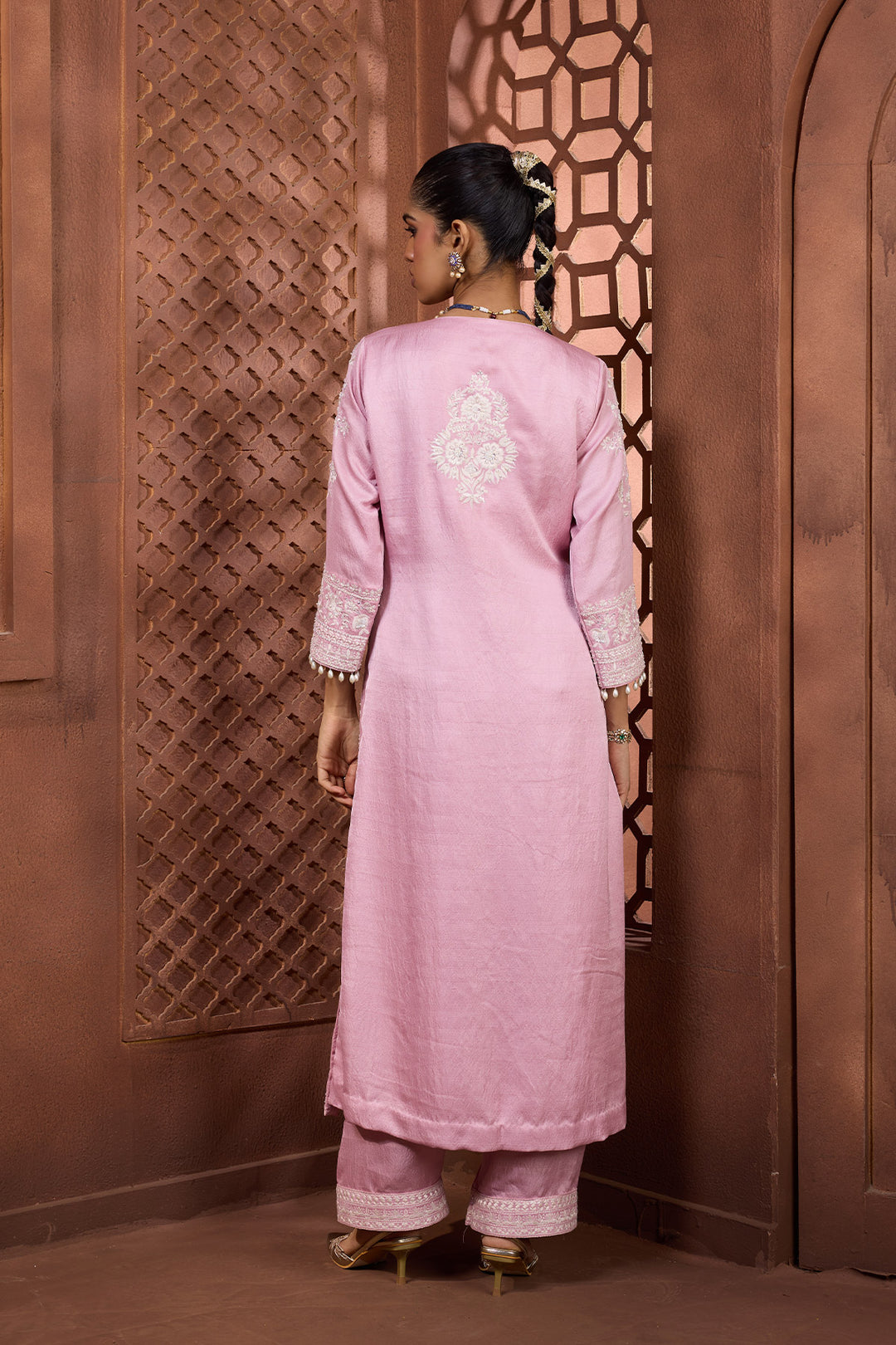 Gulabi Jaal Set