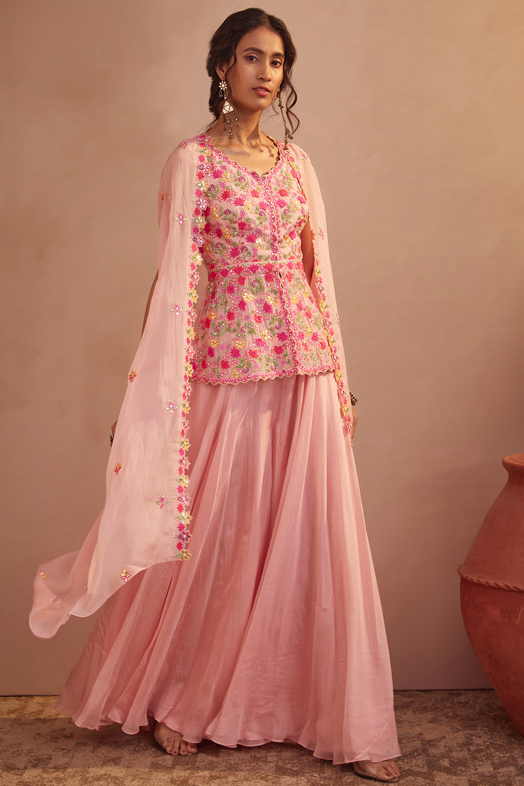 peplum sharara dress Nusrat Peplum Sharara Set XS / Mint