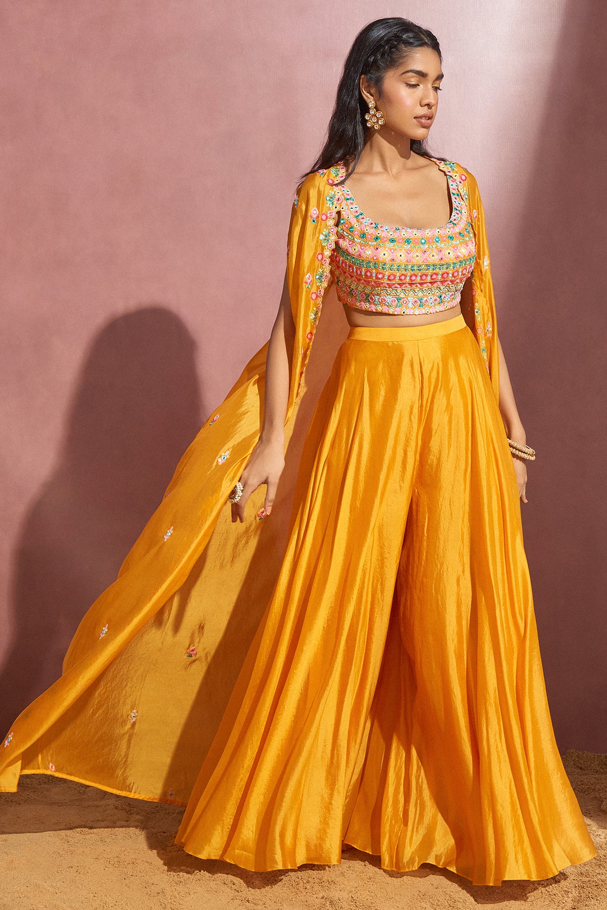 modern sharara dress with jacket Sequin Sharara Jacket Set
